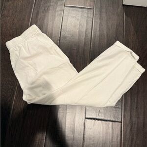 J crew White Elastic-Waist Cotton Pants